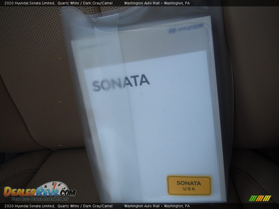 2020 Hyundai Sonata Limited Quartz White / Dark Gray/Camel Photo #30