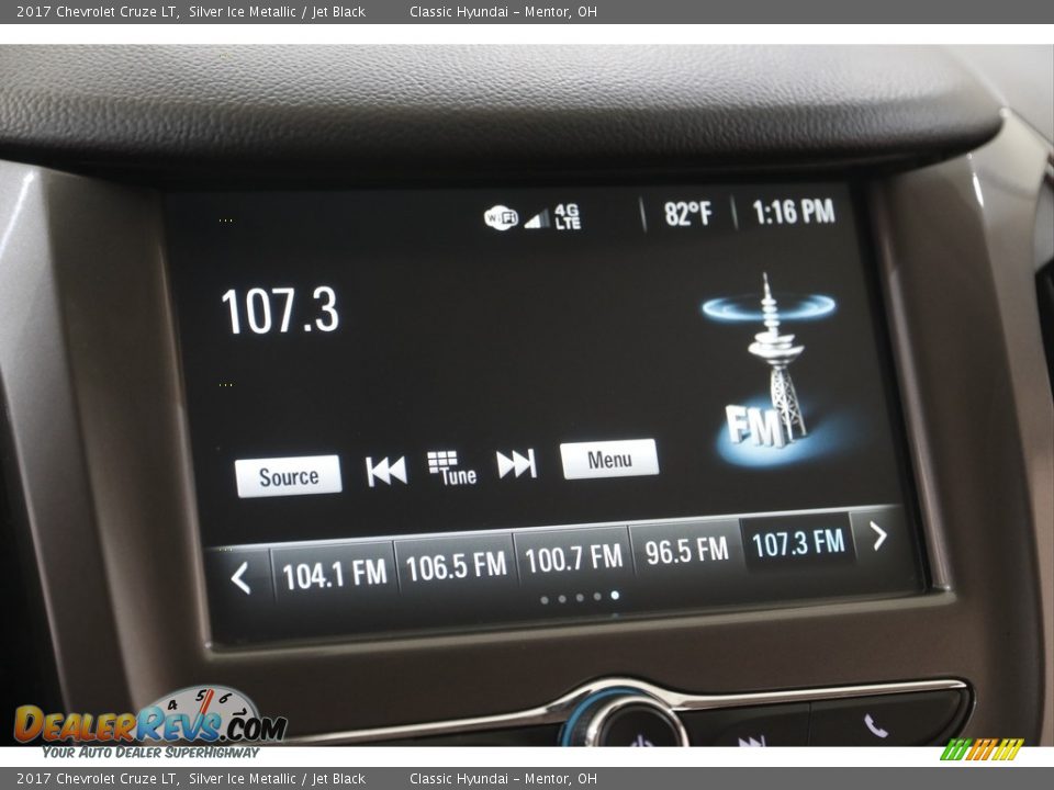 2017 Chevrolet Cruze LT Silver Ice Metallic / Jet Black Photo #10