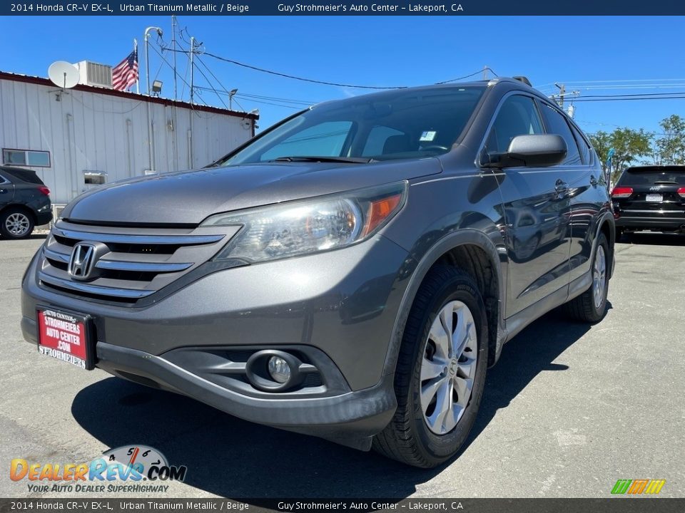 2014 Honda CR-V EX-L Urban Titanium Metallic / Beige Photo #3