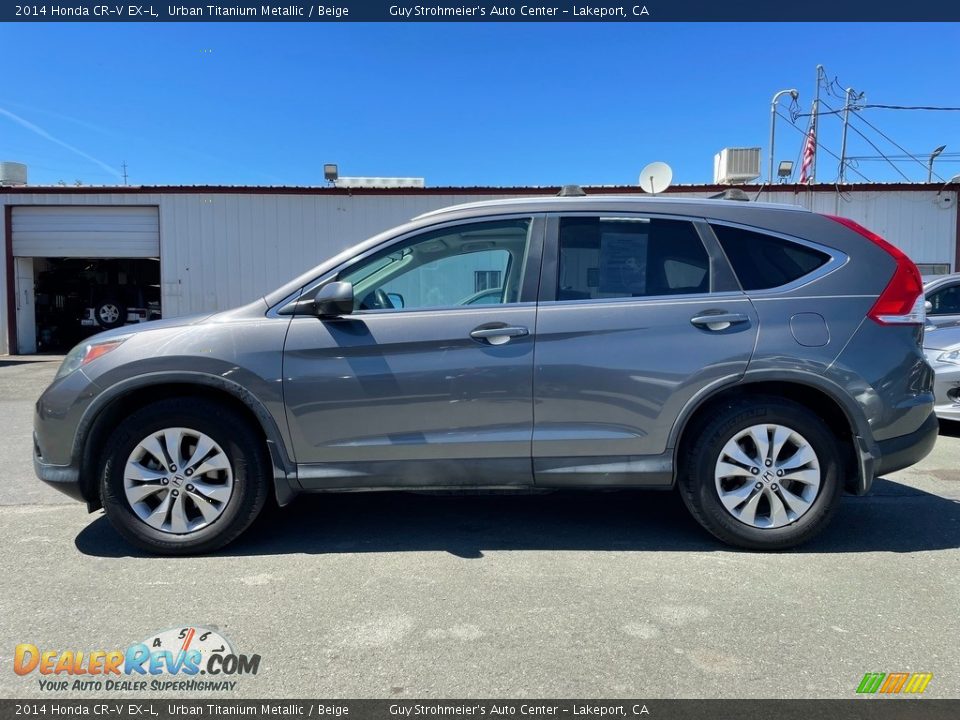 2014 Honda CR-V EX-L Urban Titanium Metallic / Beige Photo #4