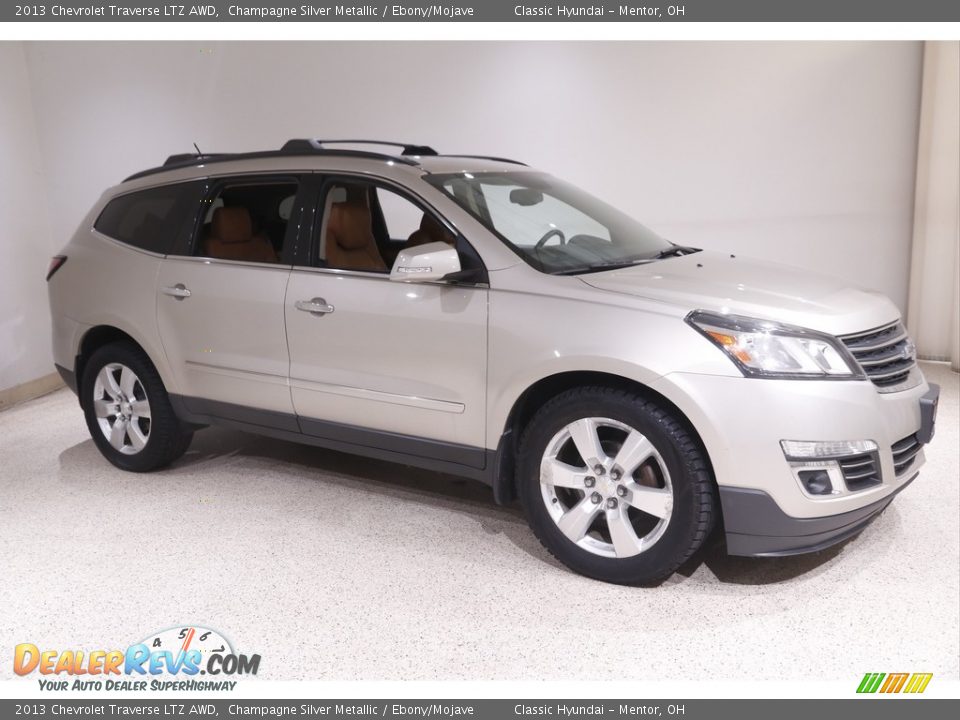 2013 Chevrolet Traverse LTZ AWD Champagne Silver Metallic / Ebony/Mojave Photo #1