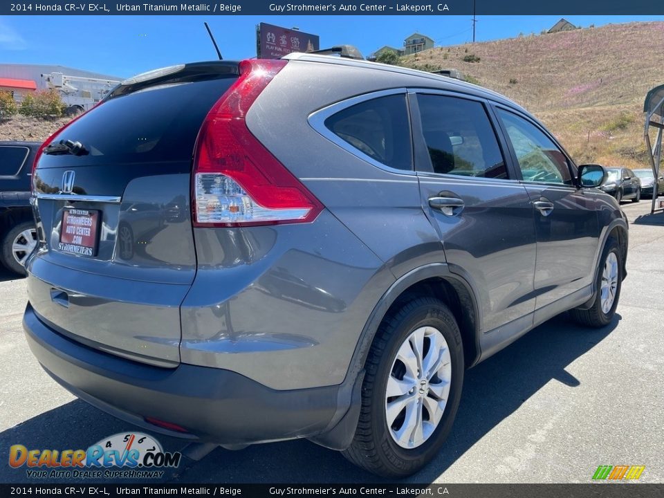 2014 Honda CR-V EX-L Urban Titanium Metallic / Beige Photo #7