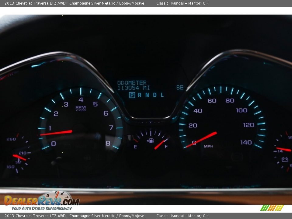 2013 Chevrolet Traverse LTZ AWD Champagne Silver Metallic / Ebony/Mojave Photo #8