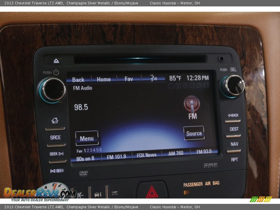 2013 Chevrolet Traverse LTZ AWD Champagne Silver Metallic / Ebony/Mojave Photo #10