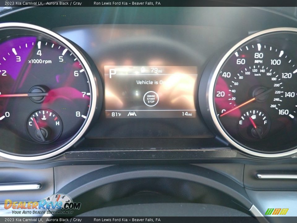 2023 Kia Carnival LX Aurora Black / Gray Photo #17