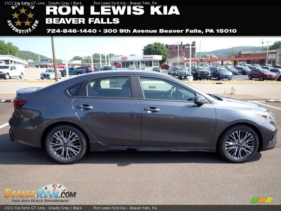 2022 Kia Forte GT-Line Gravity Gray / Black Photo #1