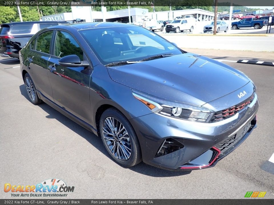 2022 Kia Forte GT-Line Gravity Gray / Black Photo #2