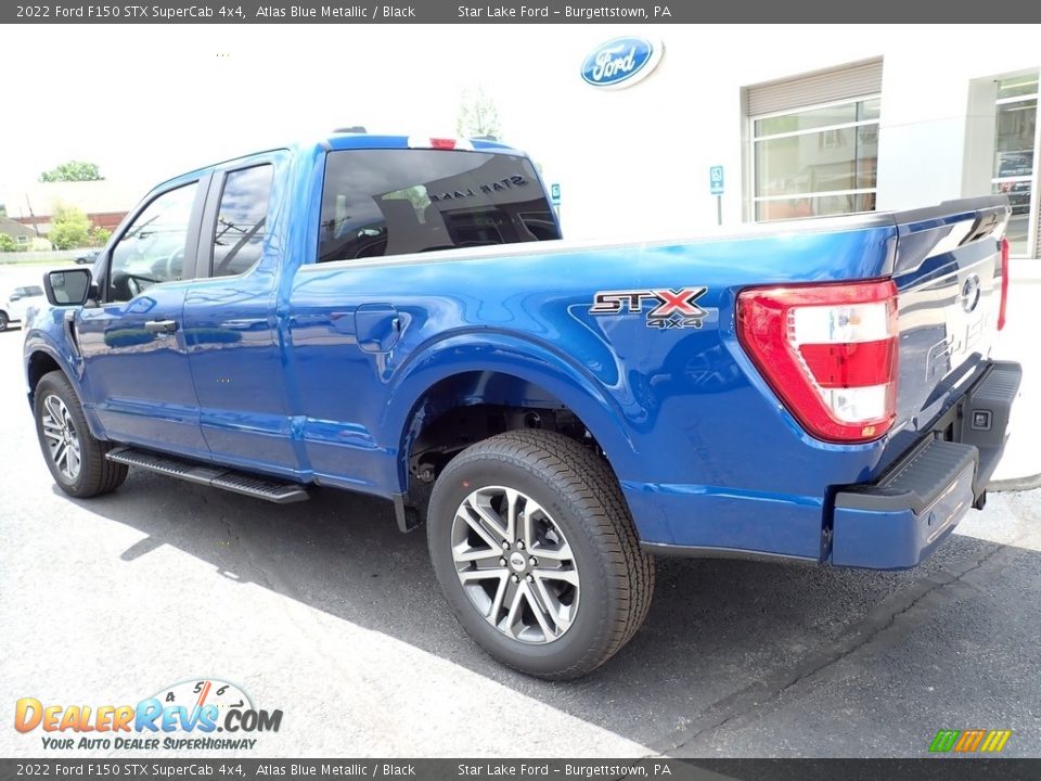 2022 Ford F150 STX SuperCab 4x4 Atlas Blue Metallic / Black Photo #3