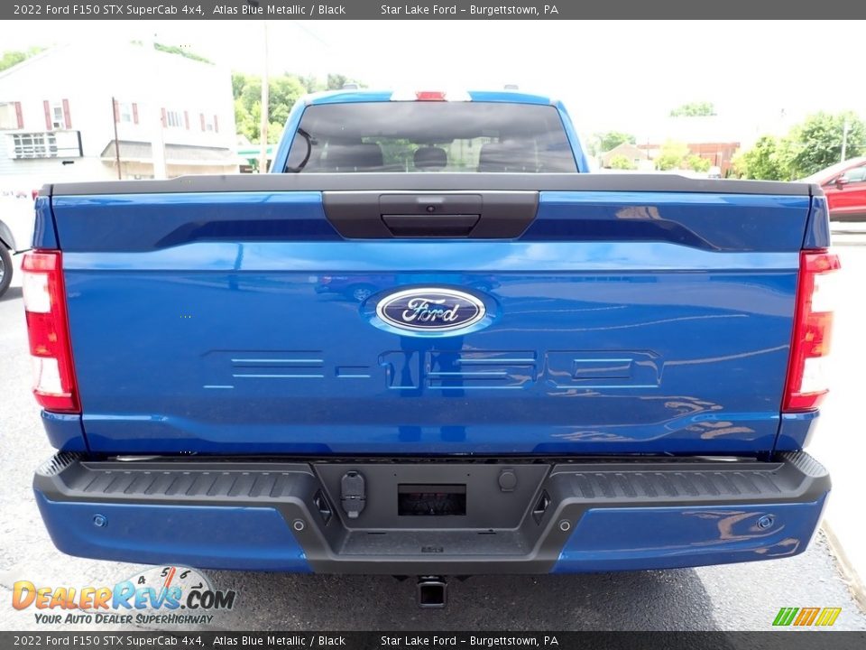 2022 Ford F150 STX SuperCab 4x4 Atlas Blue Metallic / Black Photo #4
