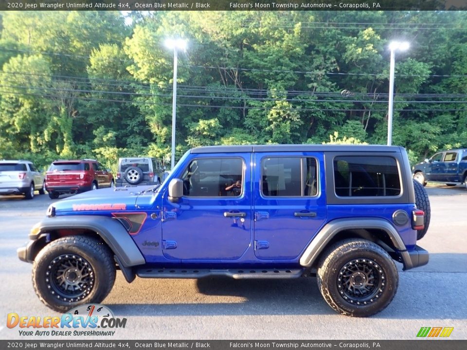 2020 Jeep Wrangler Unlimited Altitude 4x4 Ocean Blue Metallic / Black Photo #6