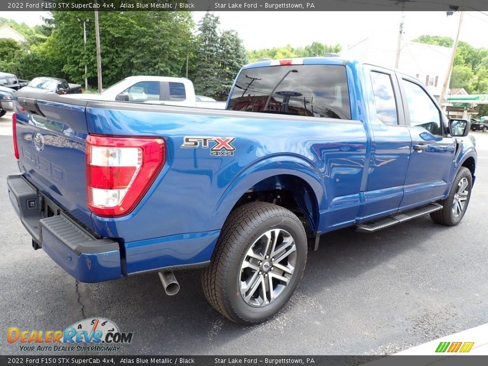 2022 Ford F150 STX SuperCab 4x4 Atlas Blue Metallic / Black Photo #5