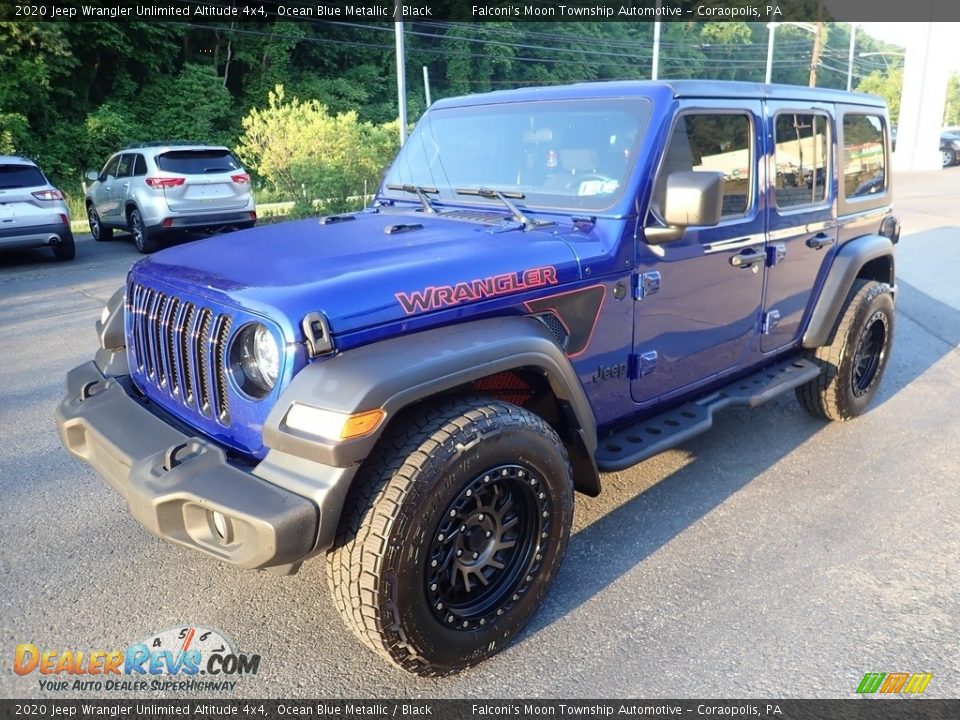 2020 Jeep Wrangler Unlimited Altitude 4x4 Ocean Blue Metallic / Black Photo #7