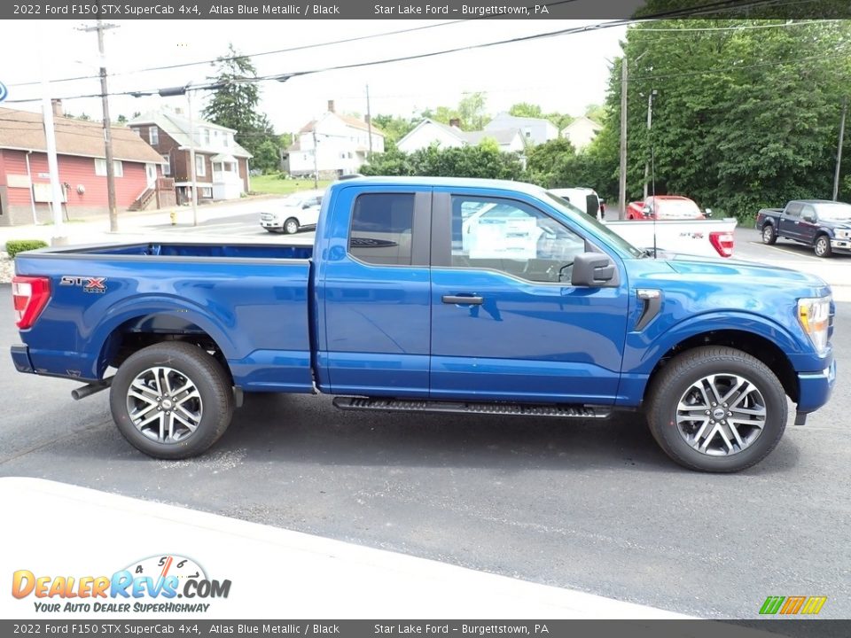 Atlas Blue Metallic 2022 Ford F150 STX SuperCab 4x4 Photo #6