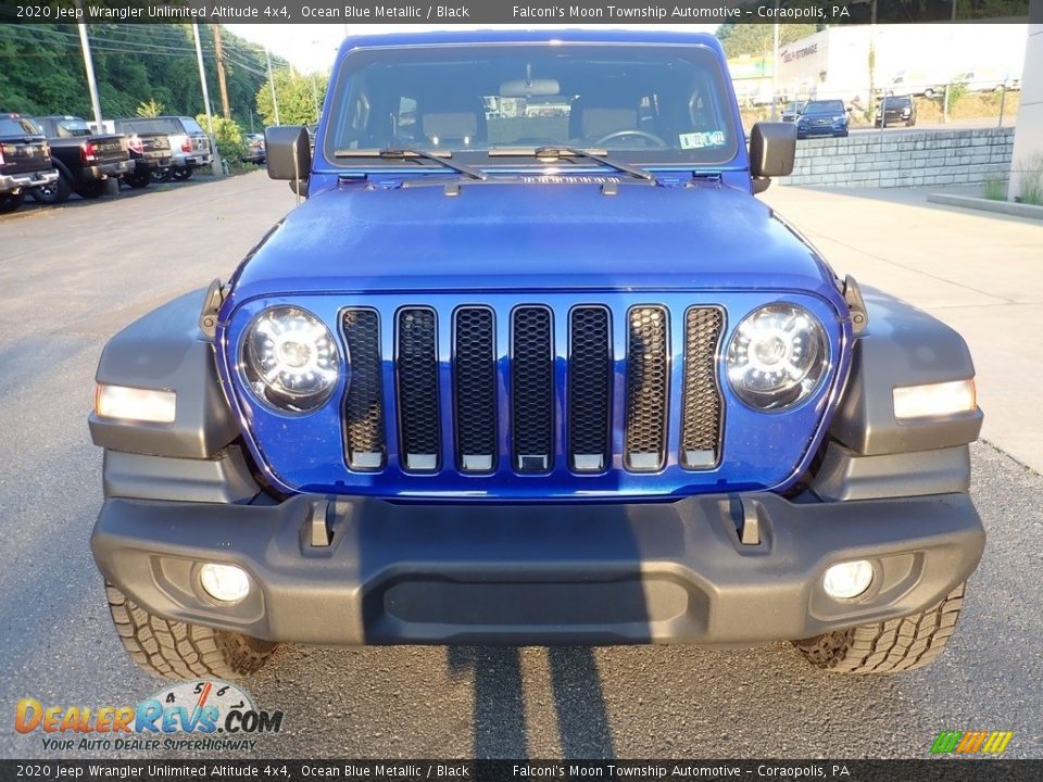 2020 Jeep Wrangler Unlimited Altitude 4x4 Ocean Blue Metallic / Black Photo #8