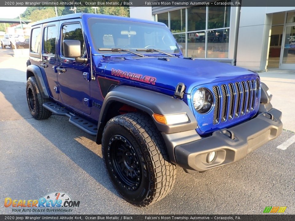 2020 Jeep Wrangler Unlimited Altitude 4x4 Ocean Blue Metallic / Black Photo #9