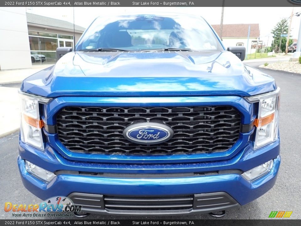 2022 Ford F150 STX SuperCab 4x4 Atlas Blue Metallic / Black Photo #8