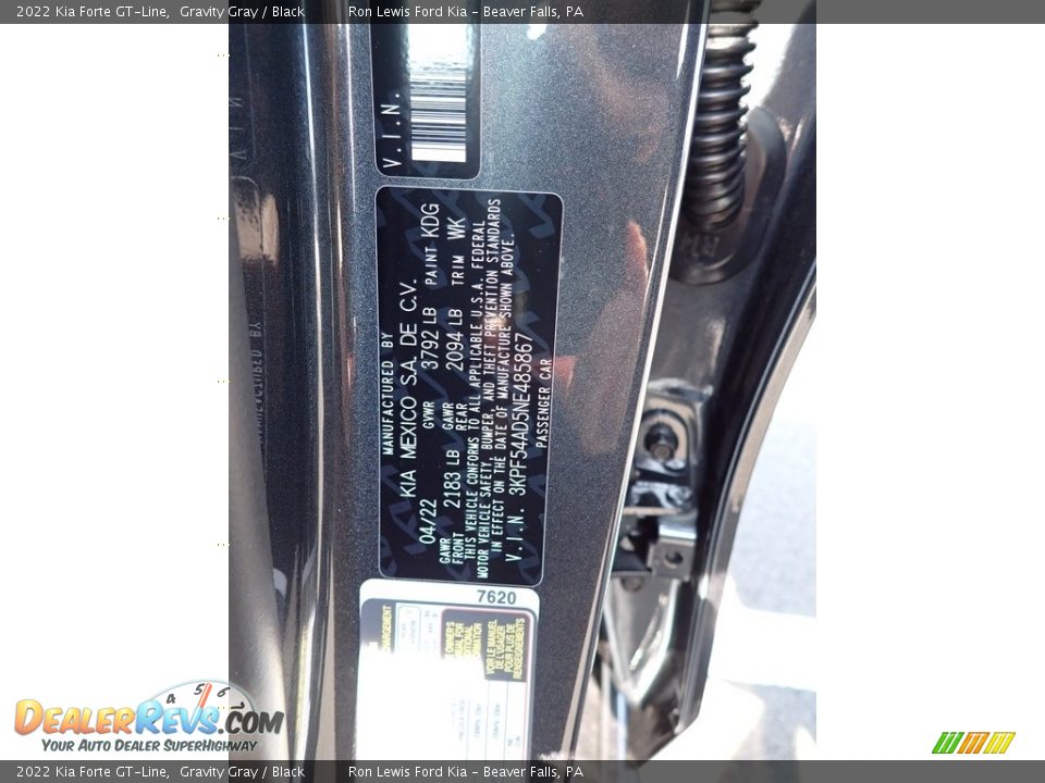 2022 Kia Forte GT-Line Gravity Gray / Black Photo #20