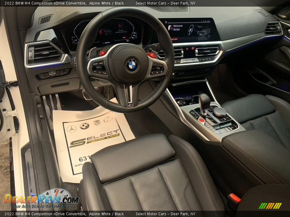 Black Interior - 2022 BMW M4 Competition xDrive Convertible Photo #12