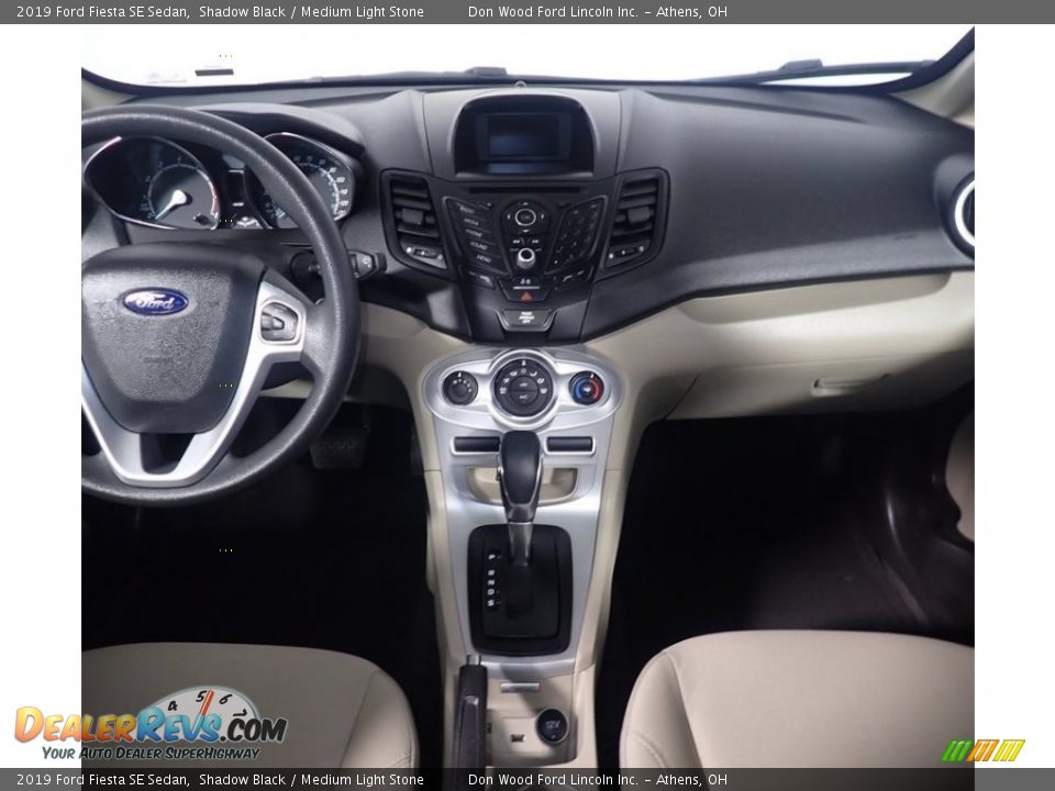 2019 Ford Fiesta SE Sedan Shadow Black / Medium Light Stone Photo #25