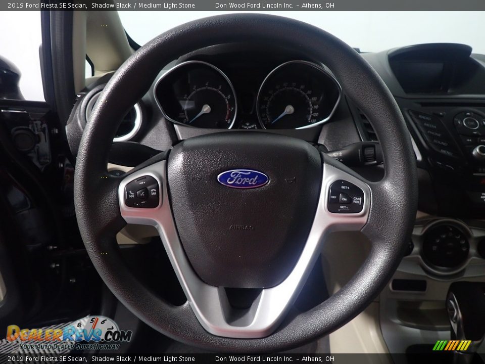 2019 Ford Fiesta SE Sedan Shadow Black / Medium Light Stone Photo #27