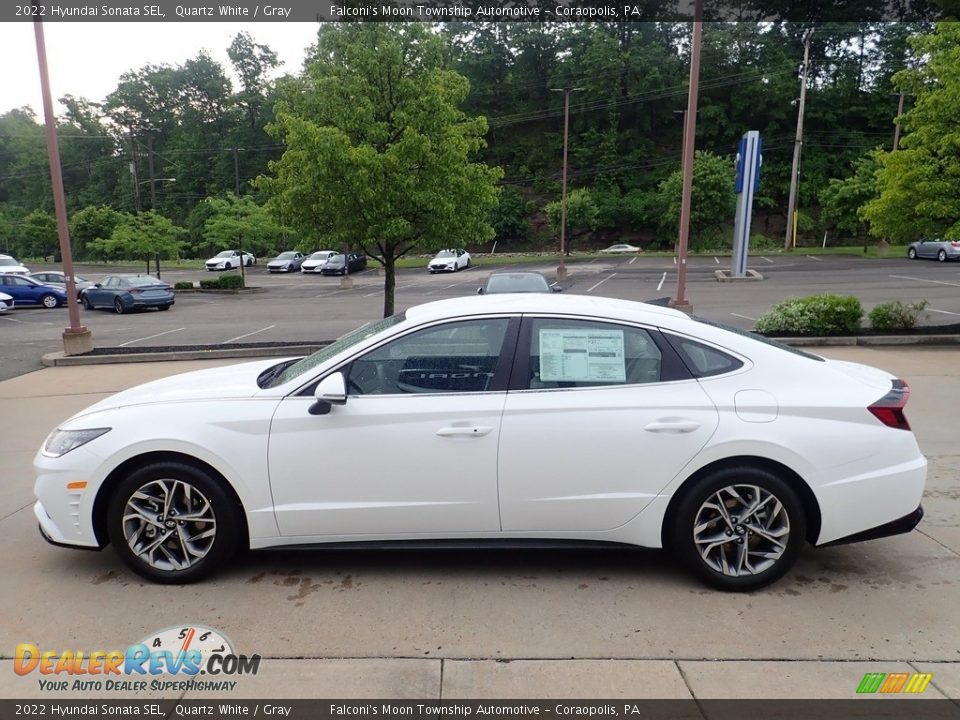 2022 Hyundai Sonata SEL Quartz White / Gray Photo #5