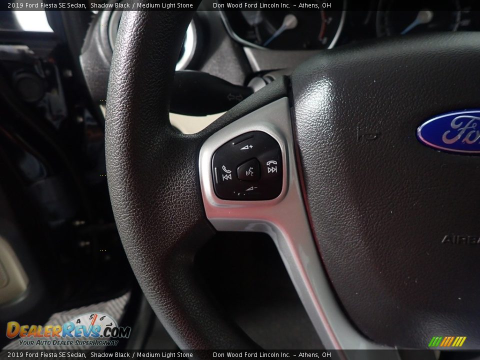 2019 Ford Fiesta SE Sedan Shadow Black / Medium Light Stone Photo #29