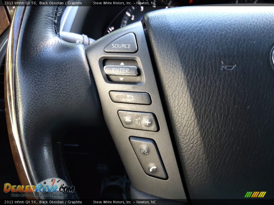 2013 Infiniti QX 56 Black Obsidian / Graphite Photo #23