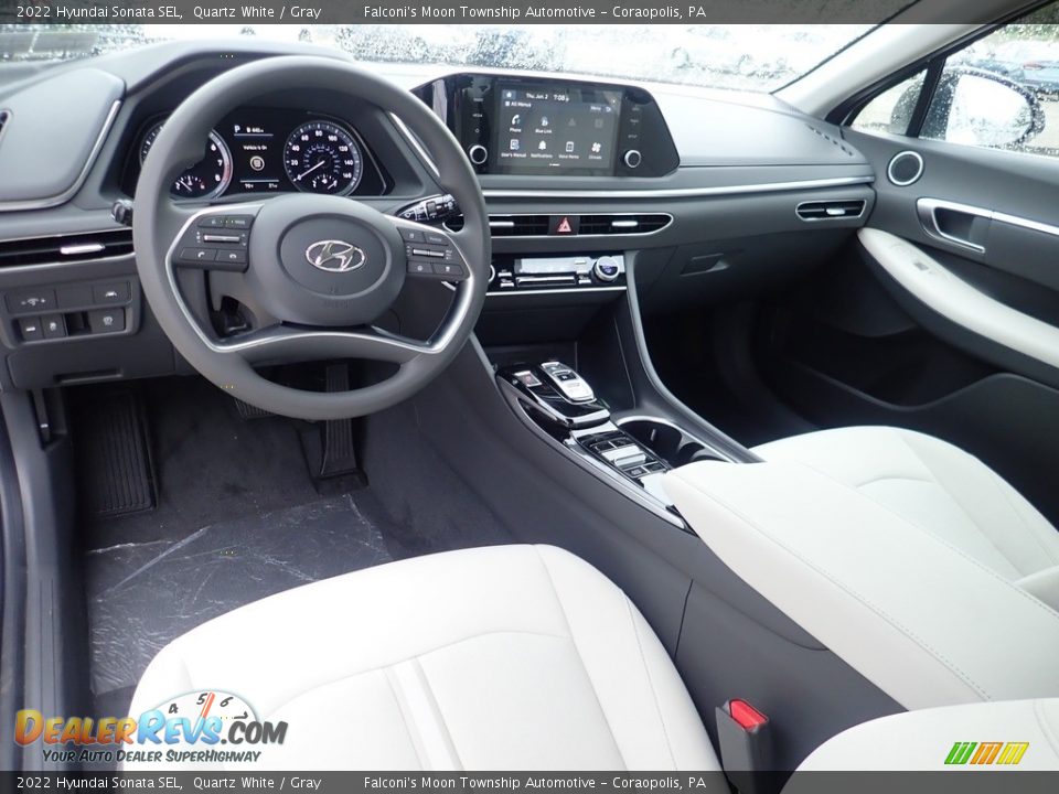 2022 Hyundai Sonata SEL Quartz White / Gray Photo #14