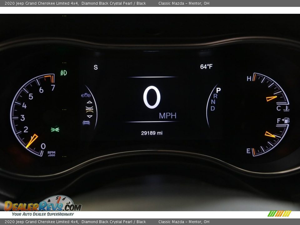 2020 Jeep Grand Cherokee Limited 4x4 Diamond Black Crystal Pearl / Black Photo #8
