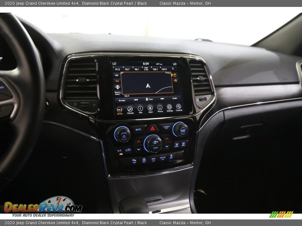 2020 Jeep Grand Cherokee Limited 4x4 Diamond Black Crystal Pearl / Black Photo #9