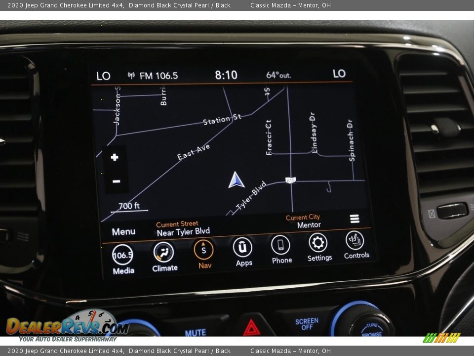 2020 Jeep Grand Cherokee Limited 4x4 Diamond Black Crystal Pearl / Black Photo #12