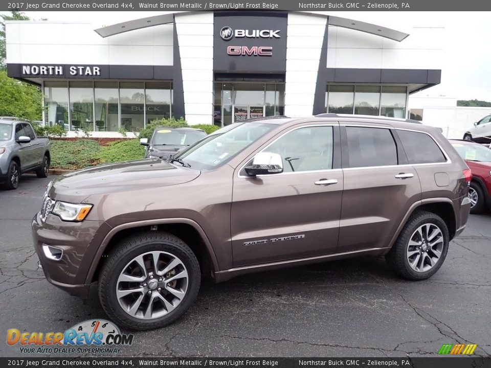 2017 Jeep Grand Cherokee Overland 4x4 Walnut Brown Metallic / Brown/Light Frost Beige Photo #1