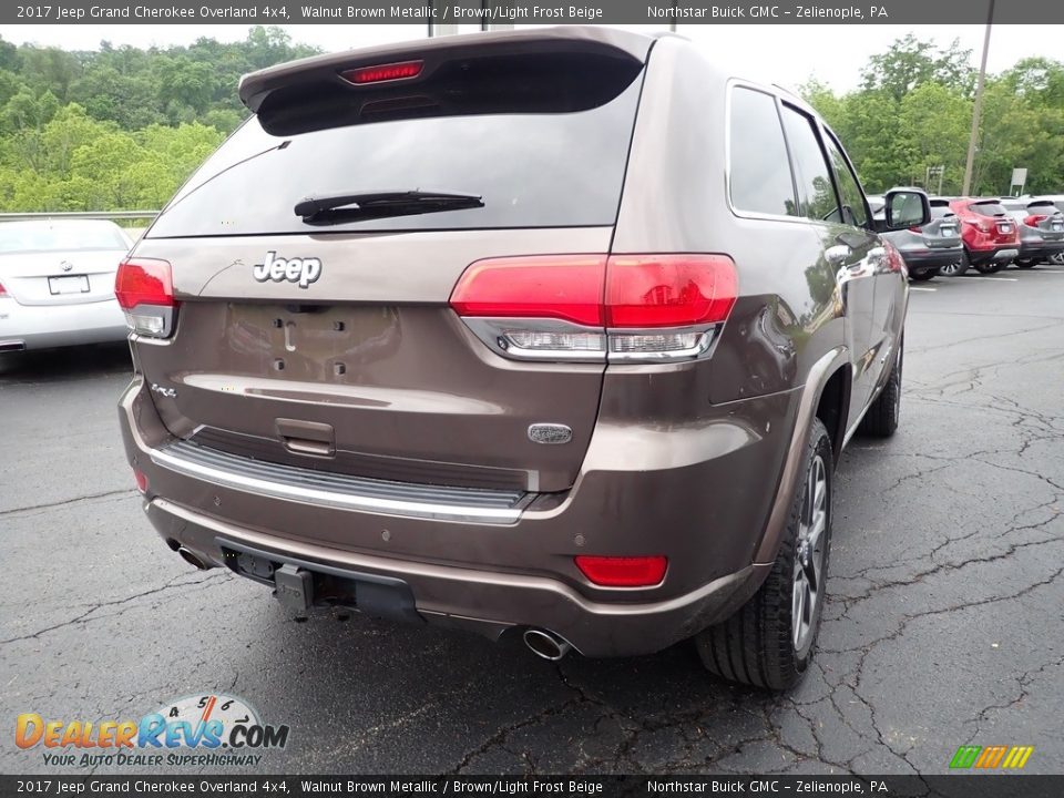 2017 Jeep Grand Cherokee Overland 4x4 Walnut Brown Metallic / Brown/Light Frost Beige Photo #6