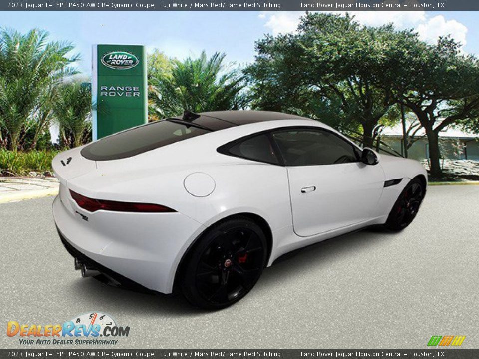 2023 Jaguar F-TYPE P450 AWD R-Dynamic Coupe Fuji White / Mars Red/Flame Red Stitching Photo #2