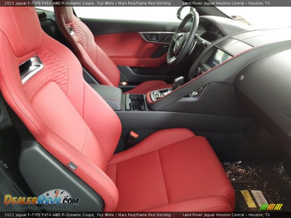 Mars Red/Flame Red Stitching Interior - 2023 Jaguar F-TYPE P450 AWD R-Dynamic Coupe Photo #3