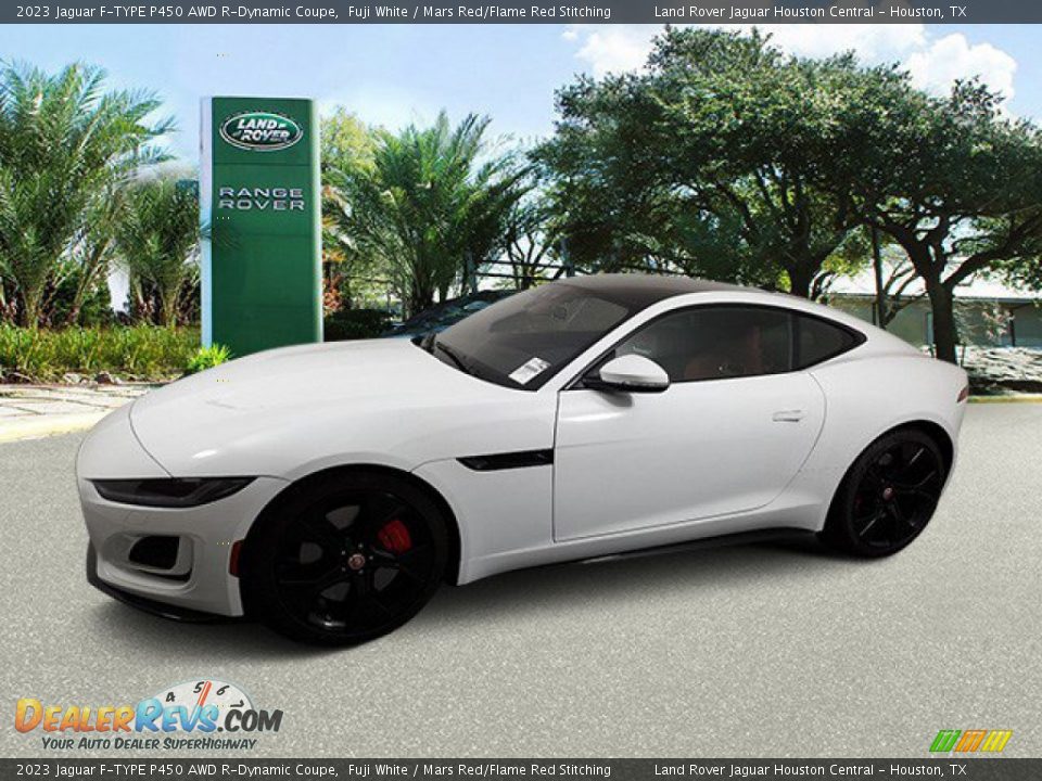 2023 Jaguar F-TYPE P450 AWD R-Dynamic Coupe Fuji White / Mars Red/Flame Red Stitching Photo #5