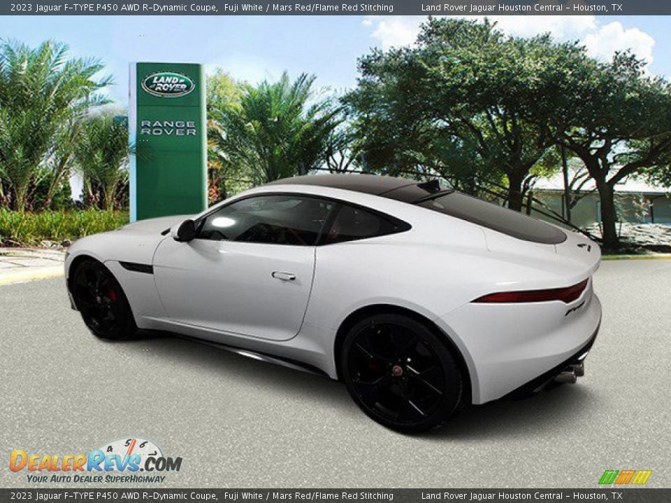 2023 Jaguar F-TYPE P450 AWD R-Dynamic Coupe Fuji White / Mars Red/Flame Red Stitching Photo #9