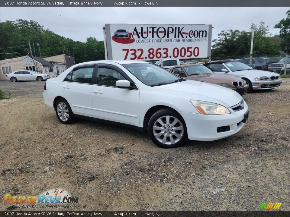 2007 Honda Accord SE V6 Sedan Taffeta White / Ivory Photo #1