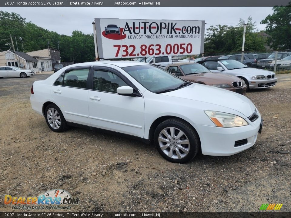 2007 Honda Accord SE V6 Sedan Taffeta White / Ivory Photo #2