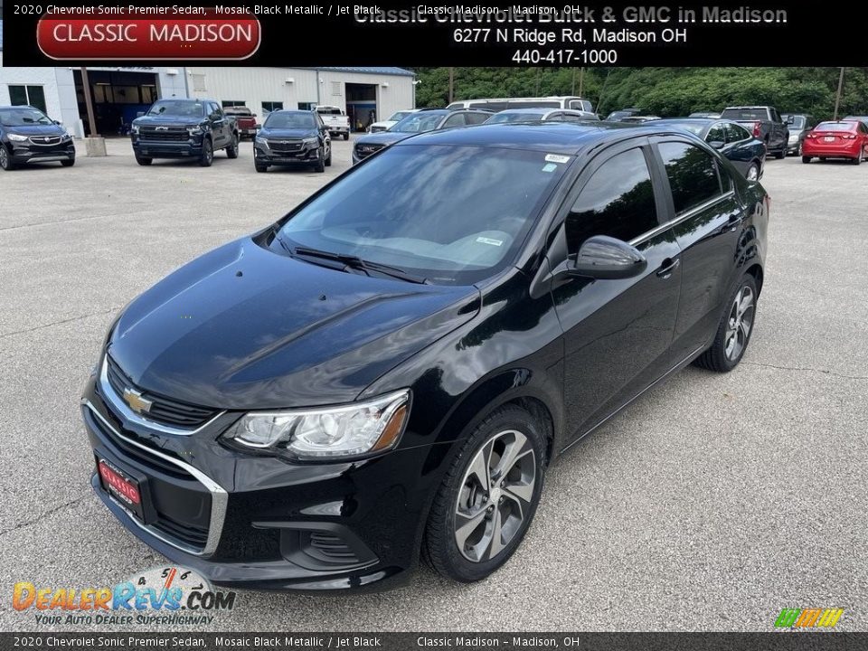 2020 Chevrolet Sonic Premier Sedan Mosaic Black Metallic / Jet Black Photo #1