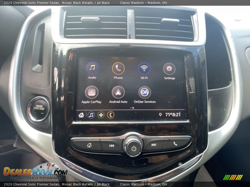 2020 Chevrolet Sonic Premier Sedan Mosaic Black Metallic / Jet Black Photo #11