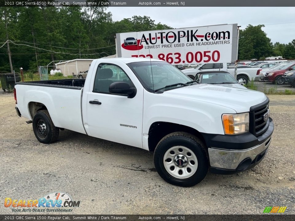 2013 GMC Sierra 1500 Regular Cab Summit White / Dark Titanium Photo #1