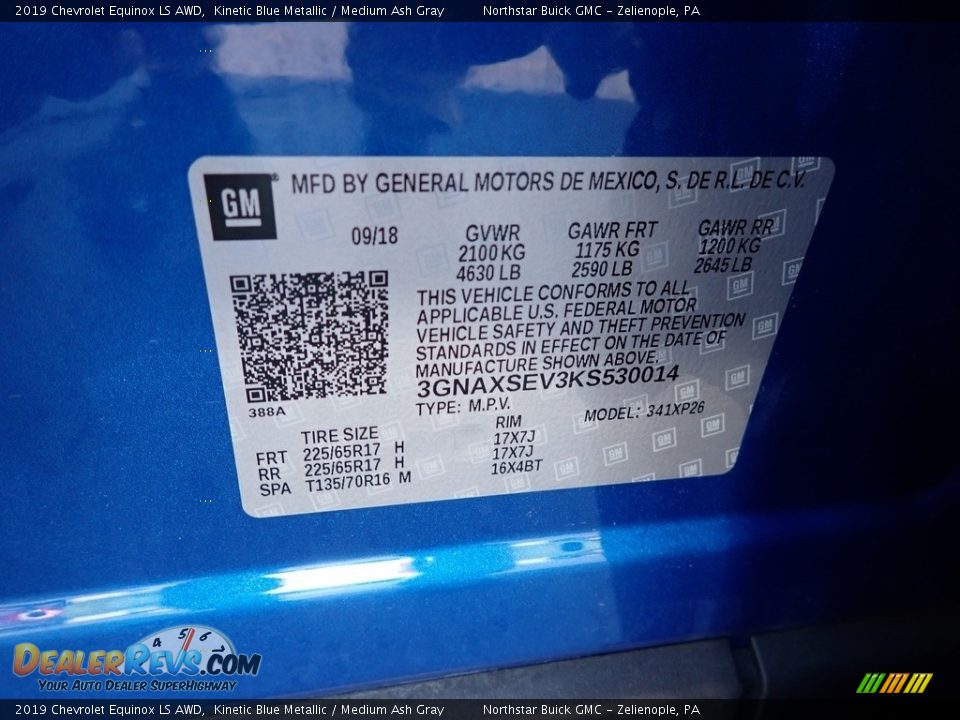 2019 Chevrolet Equinox LS AWD Kinetic Blue Metallic / Medium Ash Gray Photo #30