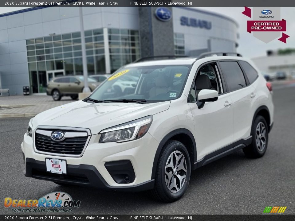 2020 Subaru Forester 2.5i Premium Crystal White Pearl / Gray Photo #1