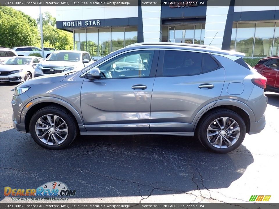 2021 Buick Encore GX Preferred AWD Satin Steel Metallic / Whisper Beige Photo #2