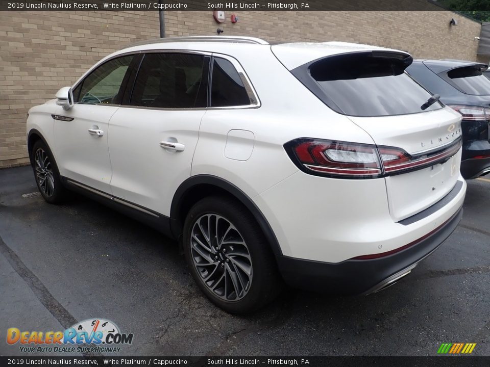 2019 Lincoln Nautilus Reserve White Platinum / Cappuccino Photo #2