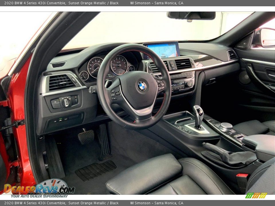 Black Interior - 2020 BMW 4 Series 430i Convertible Photo #14