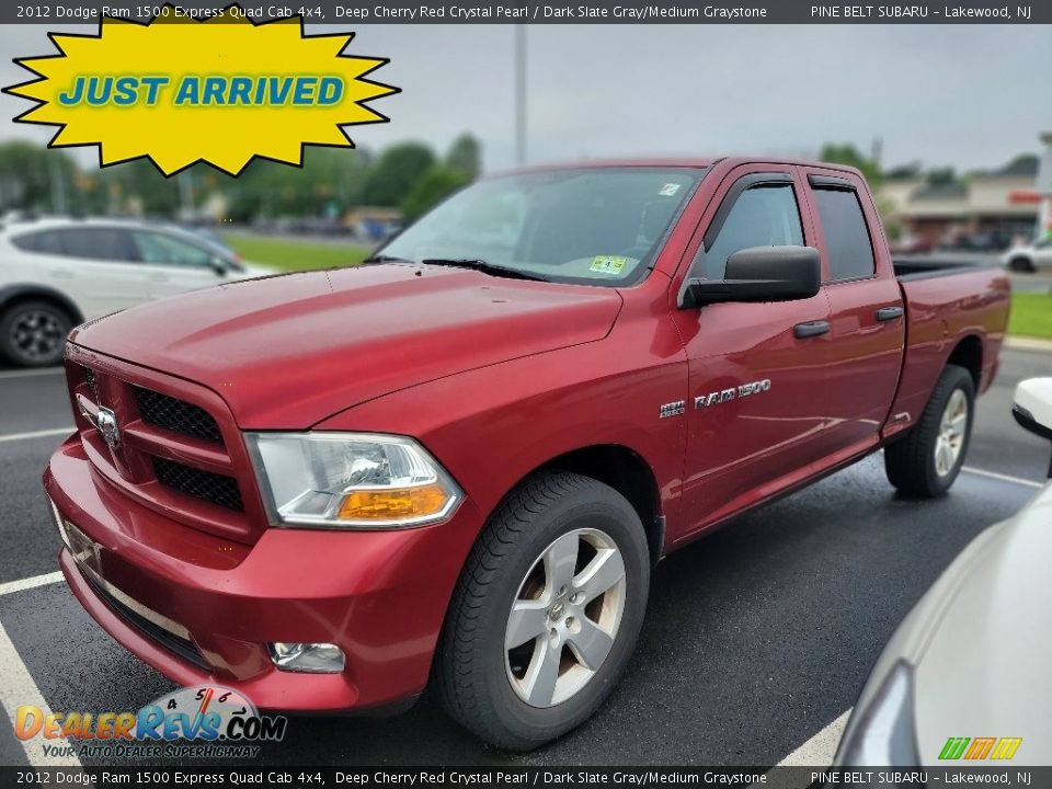 2012 Dodge Ram 1500 Express Quad Cab 4x4 Deep Cherry Red Crystal Pearl / Dark Slate Gray/Medium Graystone Photo #1