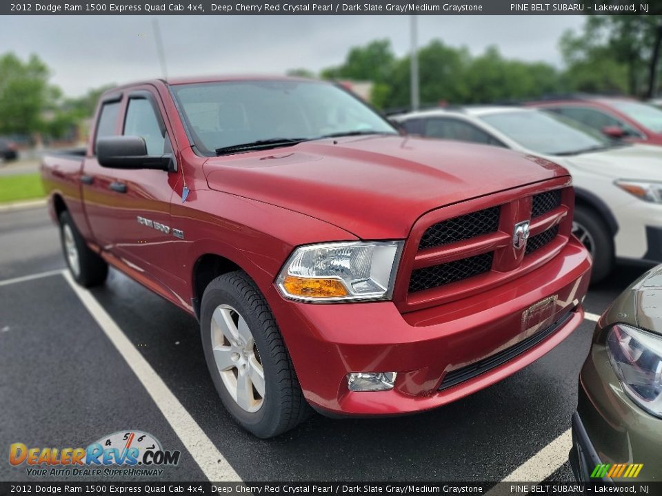 2012 Dodge Ram 1500 Express Quad Cab 4x4 Deep Cherry Red Crystal Pearl / Dark Slate Gray/Medium Graystone Photo #2