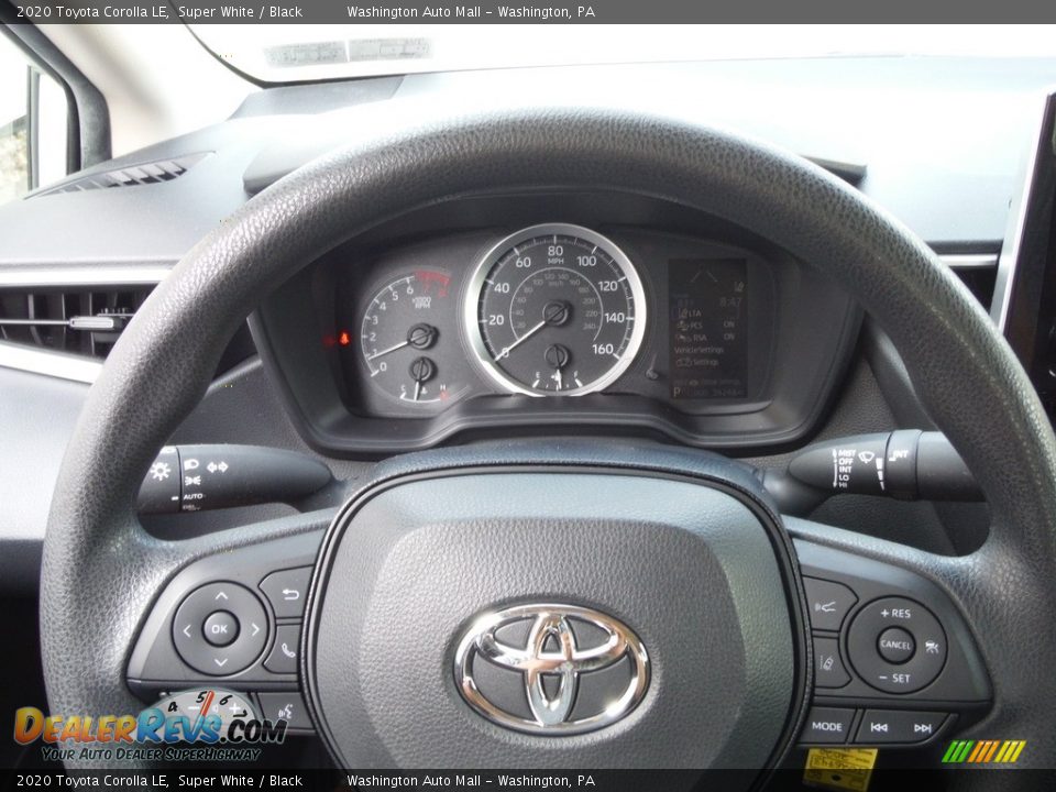 2020 Toyota Corolla LE Super White / Black Photo #25